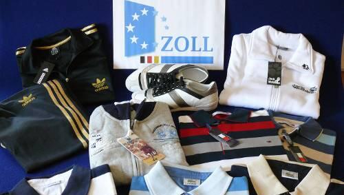 Polohemden, Jogginghosen und Schuhe waren unter den gefäschten Markensachen. Polohemden, Jogginghosen und Schuhe waren unter den gefäschten Markensachen.
