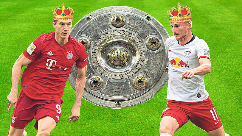 Wer knipst im Topspiel der Bundesliga am Samstag häufiger? Robert Lewandowski (l.) trifft auf Timo Werner.