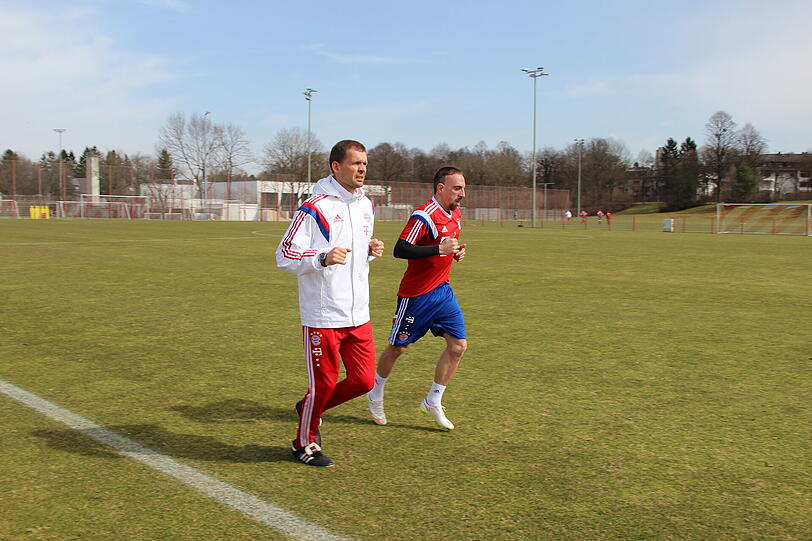 Am Dienstag gab's an der Säbener Straße ein öffentliche Trainingseinheit. Hier gibt's die Bilder!
