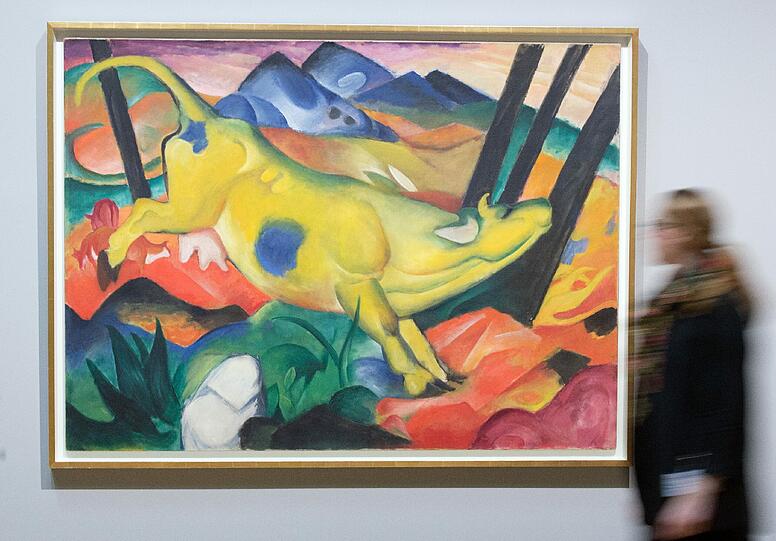 Franz Marc schuf Werke wie &bdquo;Die gelbe Kuh&ldquo; &ndash; er fiel im 1. Weltkrieg.