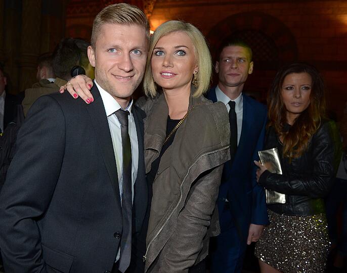 Im  Natural History Museum ist auch Landsmann Jakub Blaszczykowski mit seiner Frau Agata anwesend.