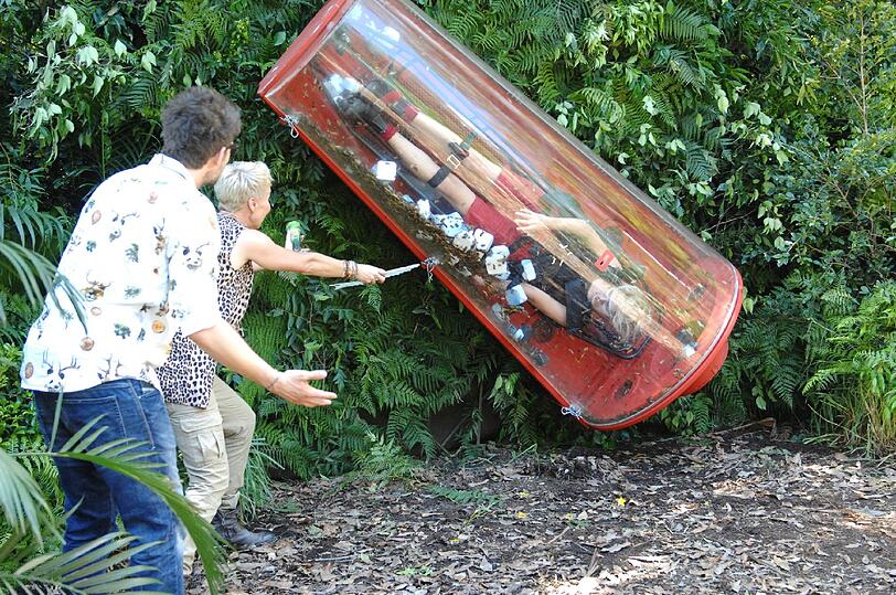Die Bilder zum Durchklicken: So meisterte Sara ihre dritte Dschungelprüfung.