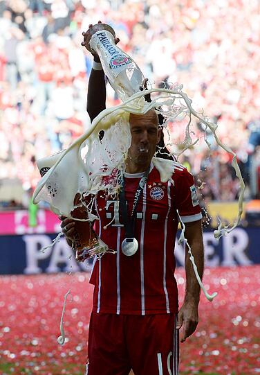 So feiert der FC Bayern die Meisterschaft.