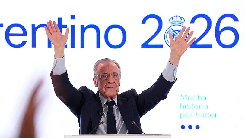 Florentino Pérez wurde am Sonntag als Präsident von Real Madrid wiedergewählt. Florentino Pérez wurde am Sonntag als Präsident von Real Madrid wiedergewählt.