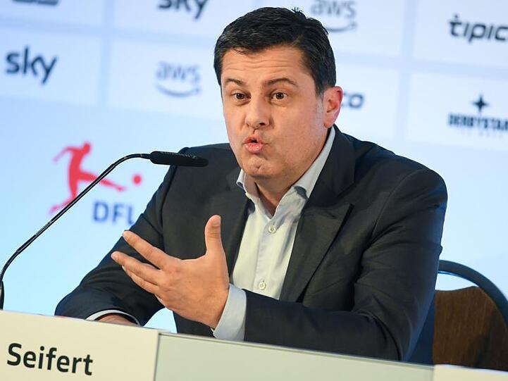 Christian Seifert, Geschäftsführer der DFL GmbH. Foto: Arne Dedert/dpa Pool/dpa/Archivbild