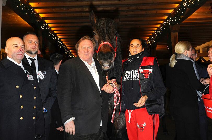 Gerard Depardieu auf Gut Aiderbichl