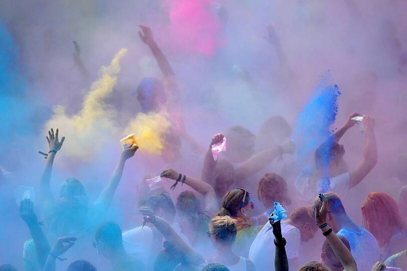 Hier ist Farbe angesagt: Das Holi Festival Of Colors.