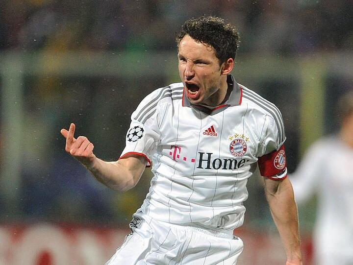 Der Aggressiv-Leader des FC Bayern. Mark van Bommel , der vielleicht zu Wolfsburg wechselt.