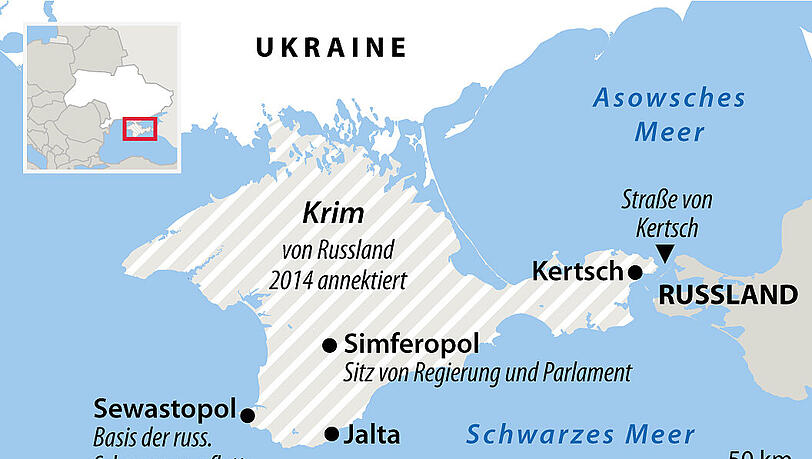 Die Schwarzmeer-Halbinsel Krim. Die Schwarzmeer-Halbinsel Krim.
