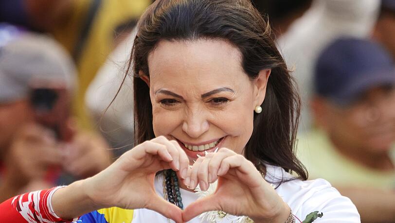 Die diesjährige Friedensnobelpreisträgerin María Corina Machado ist untergetaucht. (Archivbild) Die diesjährige Friedensnobelpreisträgerin María Corina Machado ist untergetaucht. (Archivbild)