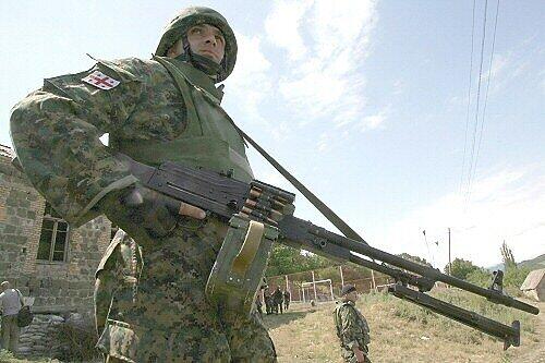 Werden von Russland angegriffen: Georgische Militärs