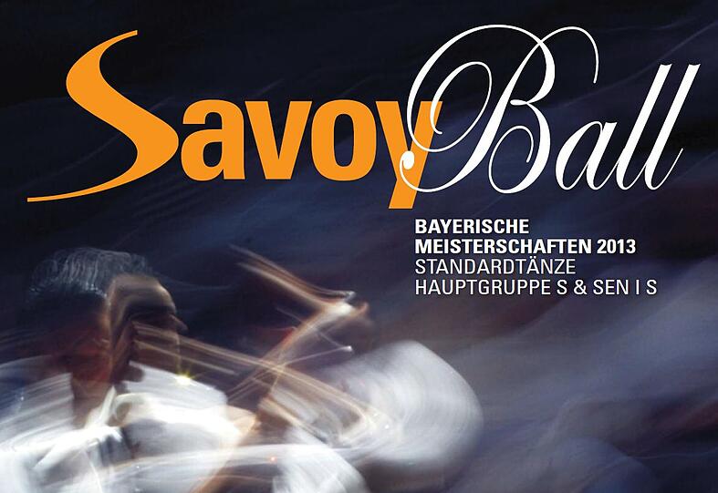 Am 21. September ist Savoy-Ball in Berg am Laim: Dort werden die Bayerischen Landesmeisterschaften in der Hauptgruppe S und Senioren I Standard ausgetragen.