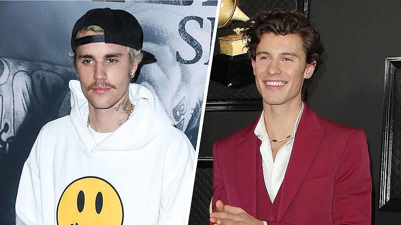 Justin Bieber (li.) und Shawn Mendes haben zusammen den Song "Monster" aufgenommen