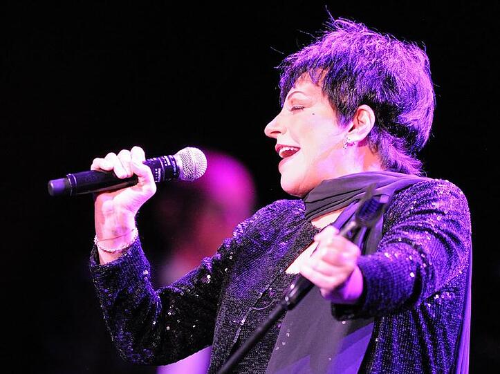 Die US-Sängerin Liza Minnelli in der Alten Oper in Frankfurt am Main.