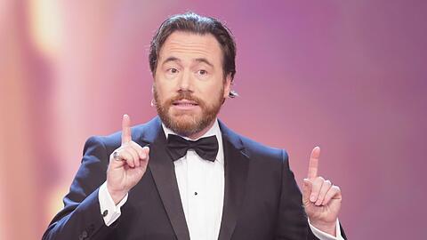 Comedian Michael "Bully" Herbig hält bei der Verleihung des 64. Deutschen Filmpreises "Lola" in Berlin eine Laudatio. Nun wird Bully selber ausgezeichnet.