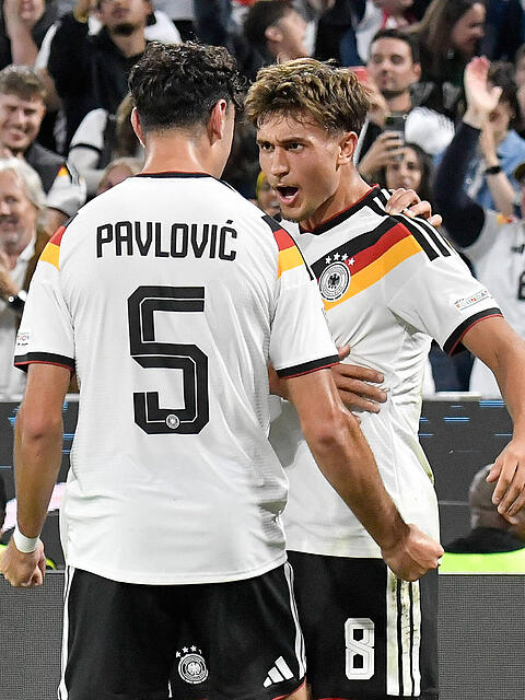 Tom Bischof und Aleksandar Pavlovic spielten gegen Serbien gro&szlig; auf.