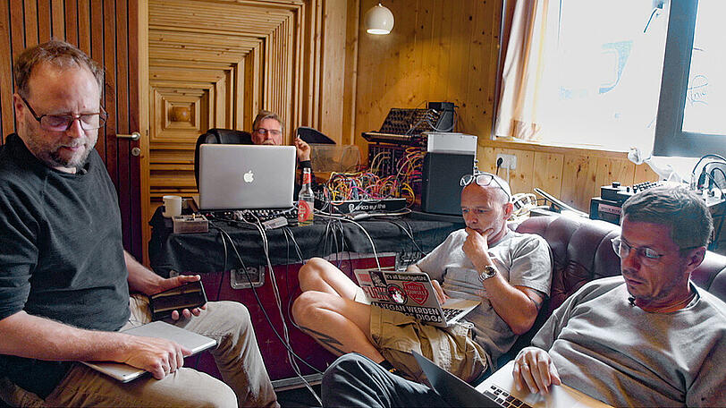 So sieht zum Beispiel eine Jam Session bei den Fantastischen Vier aus