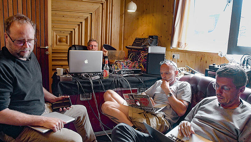 So sieht zum Beispiel eine Jam Session bei den Fantastischen Vier aus So sieht zum Beispiel eine Jam Session bei den Fantastischen Vier aus