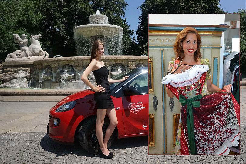 Der fällt auf. Katrin, Schöne Münchnerin 2012, kam mit dem Opel Adam zum AZ-Interview. Katrins Nachfolgerin darf damit nach Hause fahren.