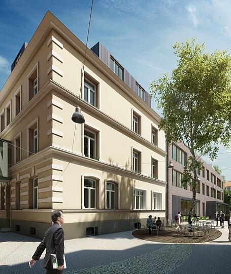 Schön hell: So soll der Blick in den Innenhof aussehen.