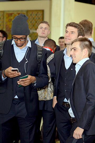 Jerome Boateng (l), Thomas Müller und Philipp Lahm.