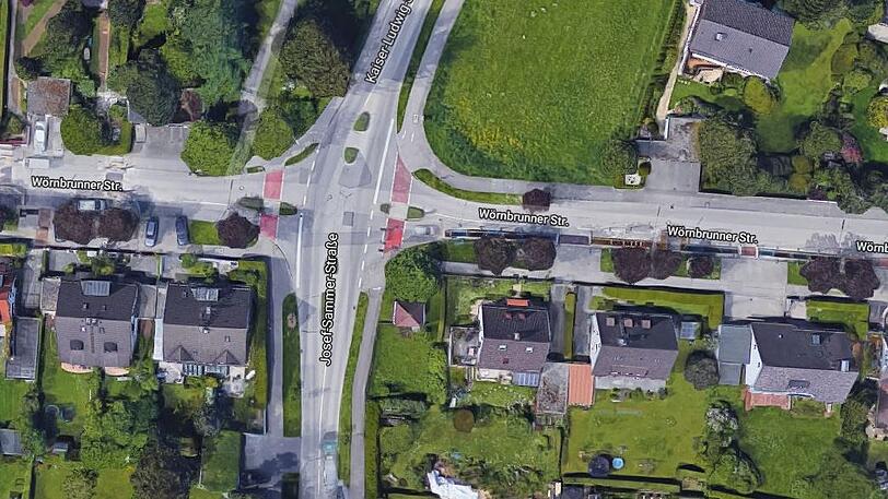 An dieser Kreuzung in Grünwald ereignete sich der Unfall.