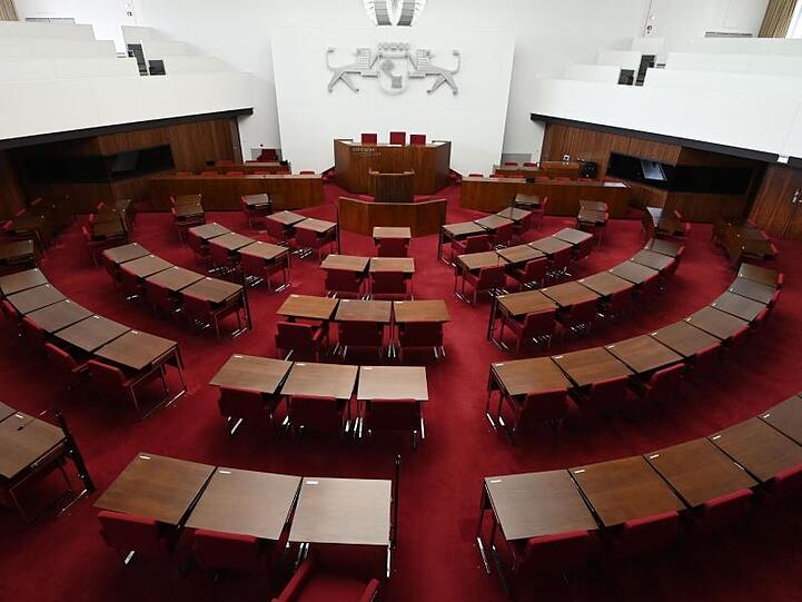 Blick in den Plenarsaal der Bremischen Bürgerschaft.