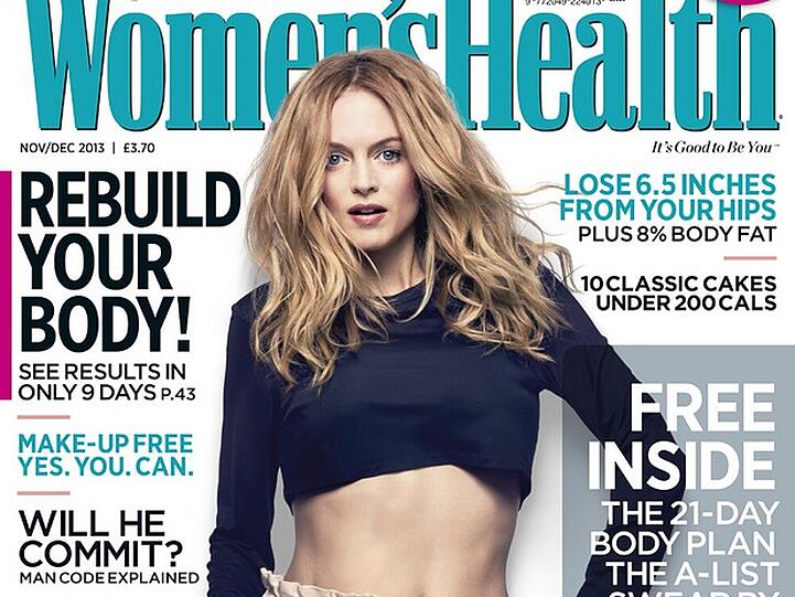 Heather Graham auf dem Cover der britischen Frauenzeitschrift "Women's Health"