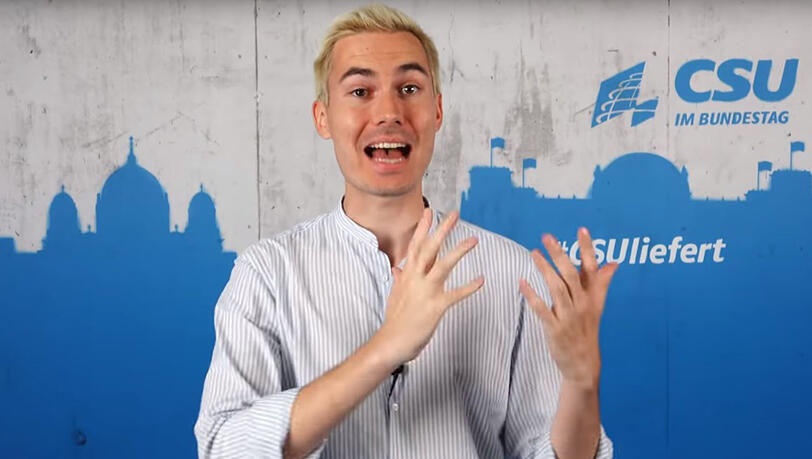 Armin Petschner im neuen "CSYOU"-Format der CSU-Landesgruppe. Armin Petschner im neuen "CSYOU"-Format der CSU-Landesgruppe.