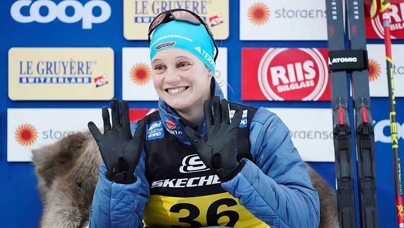 Langläuferin Carl Zweite in Toblach Hennig Fünfte Abendzeitung München