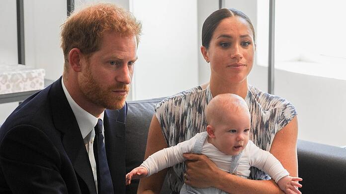 Prinz Harry und Herzogin Meghan mit ihrem Sohn Archie im Jahr 2019.