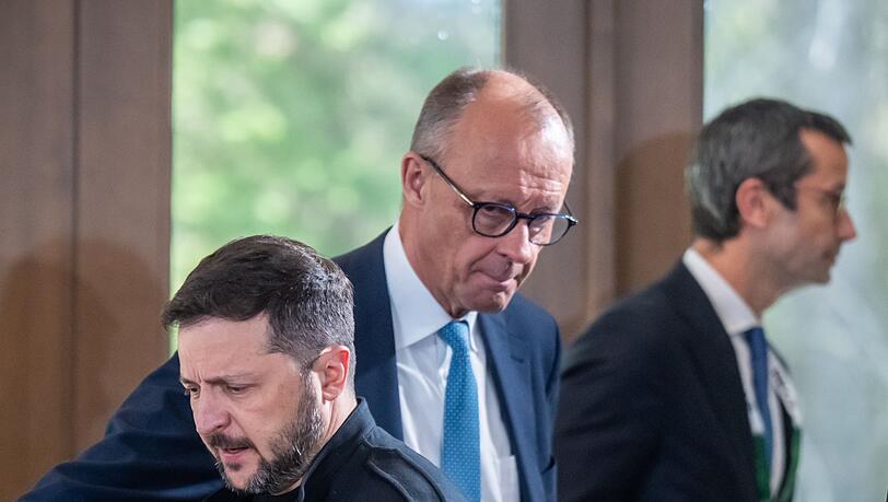 Der ukrainische Präsident war heute beim G7-Gipfel zu Gast.