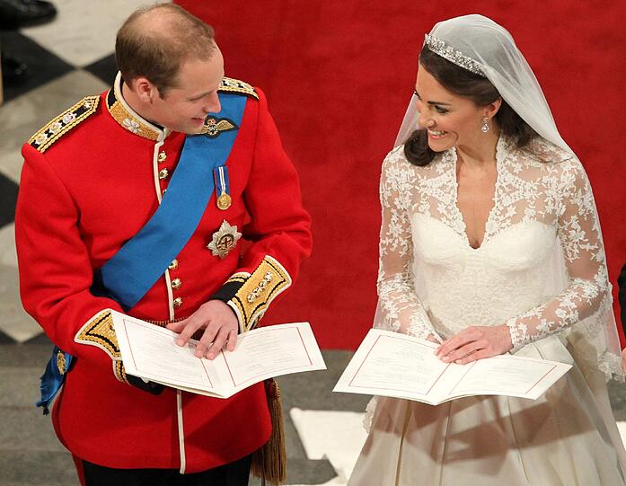 In der Kirche: Willliam und Kate