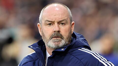 Steve Clarke, Trainer von Schottland, vor dem Spiel.