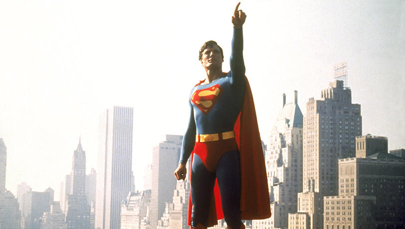 Bilderbuchheld 1978: Christopher Reeve (1952 - 2004) als Superman.