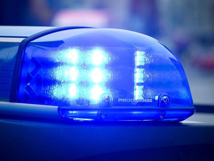 Blaulicht an einem Polizeiauto. Foto: Patrick Pleul/dpa/Symbolbild