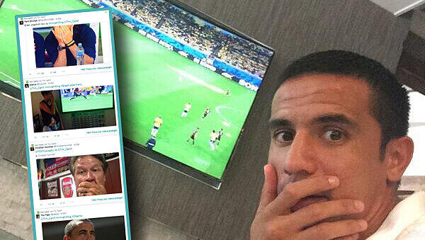 Das Bild, das die Lawine ins Rollen brachte. Tim Cahill beim #cahilling. Das Bild, das die Lawine ins Rollen brachte. Tim Cahill beim #cahilling.