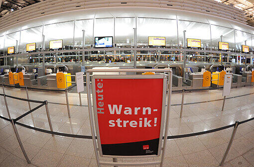 Warnstreiks bei der Lufthansa am Donnerstag. Bilder vom Flughafen München