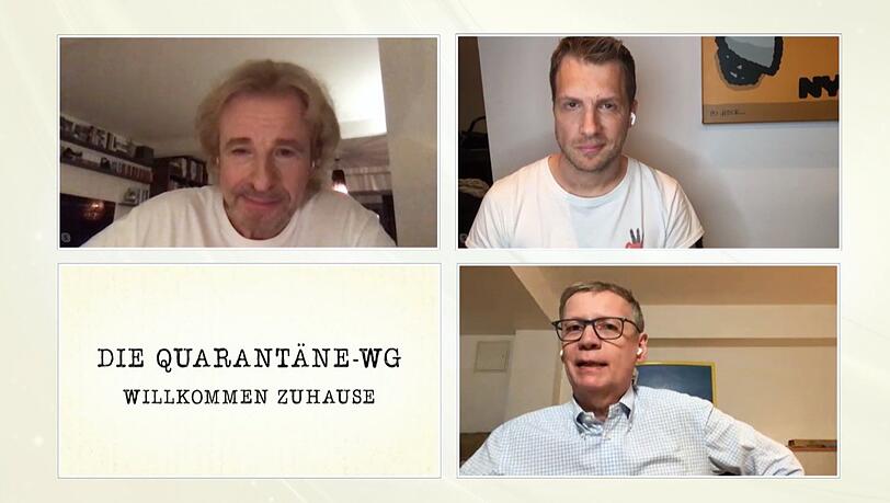 Thomas Gottschalk, Günther Jauch und Oliver Pocher sendeten von Zuhause oder dem Büro aus.