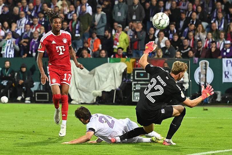 Traf sehenswert zum 3:1 f&uuml;r den FC Bayern: Michael Olise.