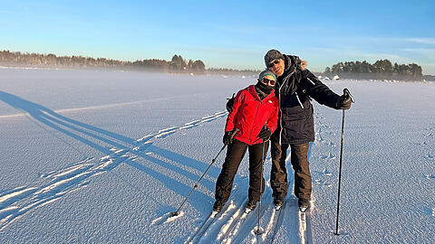 Anja Bauriedel und ihr Mann Stefan in Schweden.