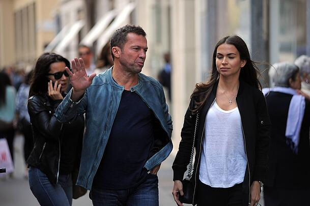 Lothar Matth&auml;us und seine damalige Freundin Anastasia Klimko unterwegs in Mailand.
