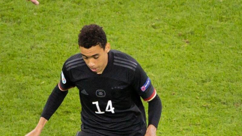 Deutschlands Jamal Musiala in Aktion.