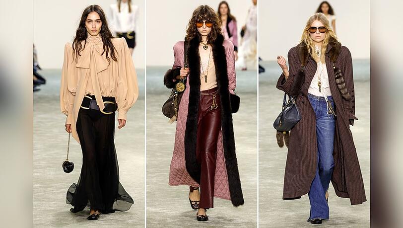 Der Hippie-Look wird zum sophisticated Streetstyle: Das Label Chloé prägt den neuen Boho Chic mit der Herbst-/Winter-Kollektion für 2025/2026.