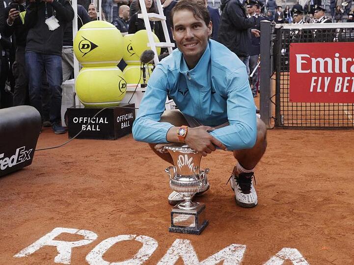 Rafael Nadal hat zum neunten Mal das Turnier in Rom gewonnen.