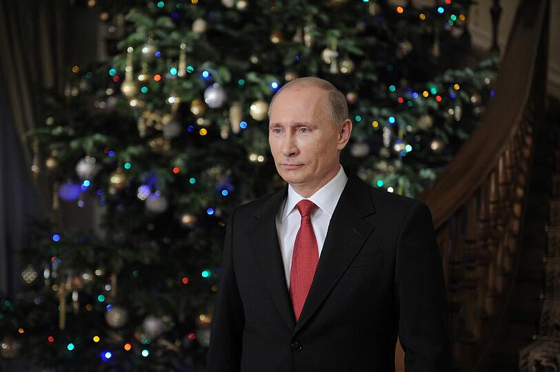 Putin während seiner Neujahrsansprache.