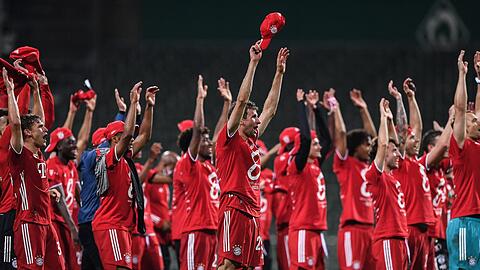 Achter Titel in Serie! Die Bayern feierten die Meisterschaft unter ungewohnten Bedingungen.