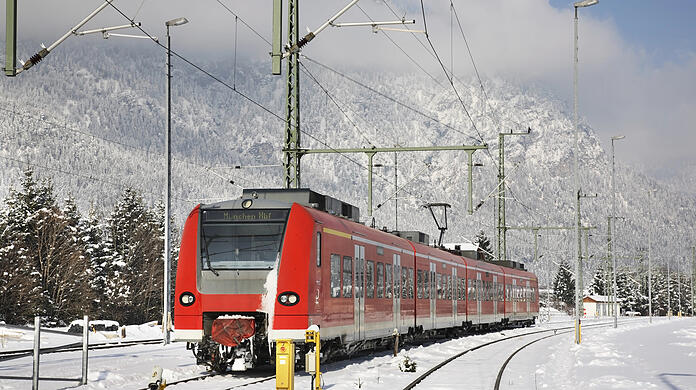 Der Regionalzug nach München in Garmisch-Partenkirchen. Ab 2026 kann man mit dem MVV-Ticket durchfahren.