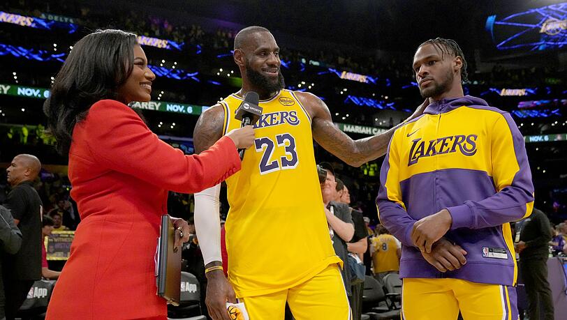LeBron und Bronny James schrieben NBA-Geschichte. (Archivbild) LeBron und Bronny James schrieben NBA-Geschichte. (Archivbild)
