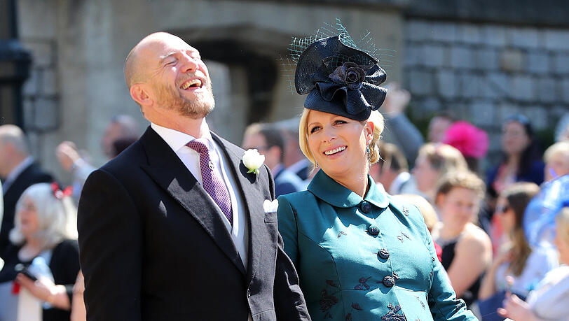 Mike und Zara Tindall bei der Hochzeit von Prinz Harry und Herzogin Meghan im Mai 2018.